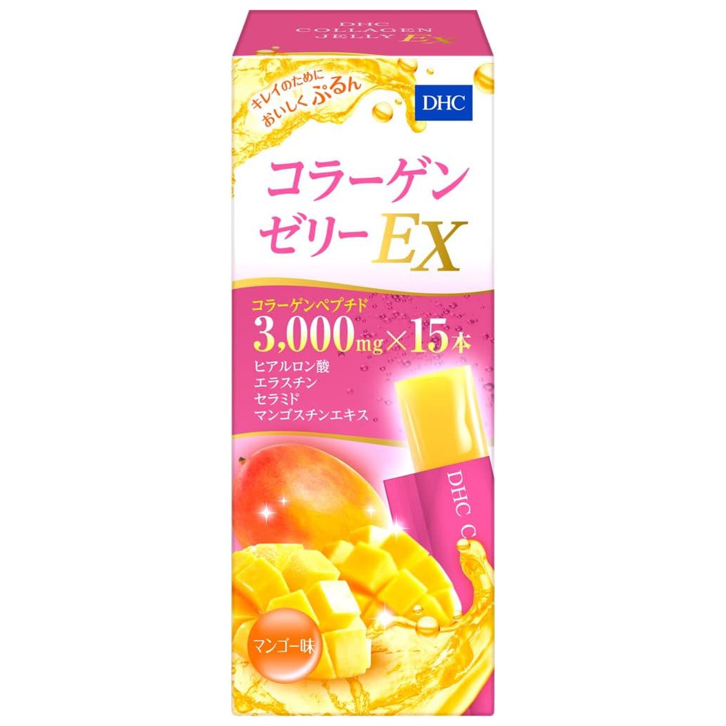 DHC：Collagen Jelly EX Mango Flavor, Pack of 15